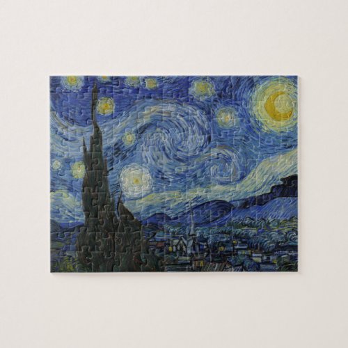 Starry Night Vincent van Gogh Fine Art Painting Jigsaw Puzzle