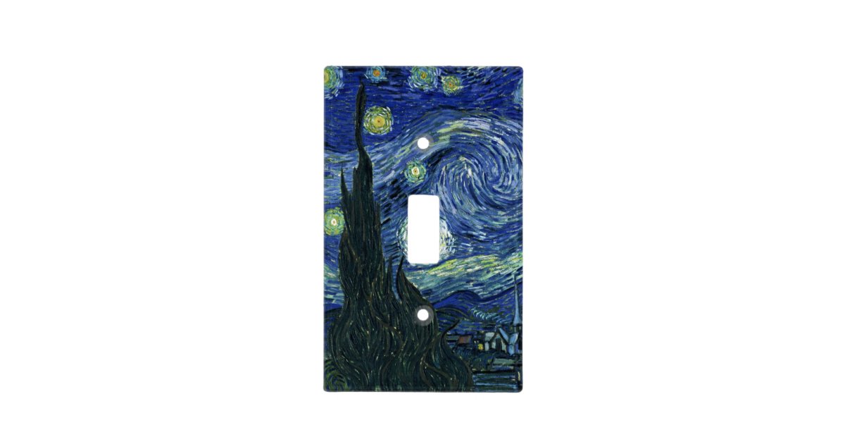 Starry Night Vincent Van Gogh Fine Art Painting Light Switch Cover Zazzle Starry Night Vincent Van Gogh Fine Art Painting Light Switch Cover Zazzle