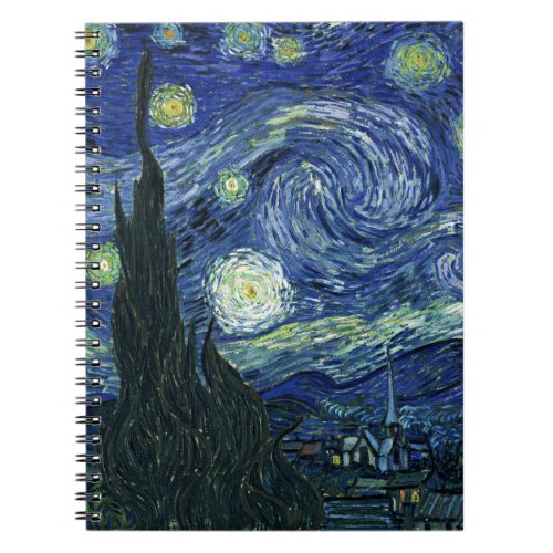 Starry Night Vincent van Gogh Fine Art Painting Notebook