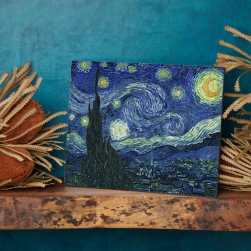 Starry Night Vincent van Gogh Fine Art Painting Plaque