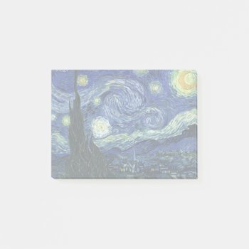 Starry Night Vincent Van Gogh Fine Art Painting Post-it Notes by Then_Is_Now at Zazzle