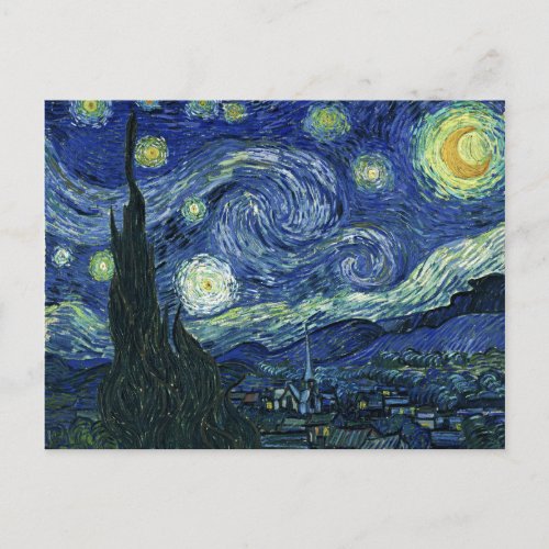 Starry Night Vincent van Gogh Fine Art Painting Postcard