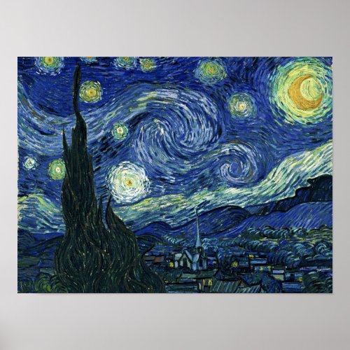 Starry Night Vincent van Gogh Fine Art Painting Poster