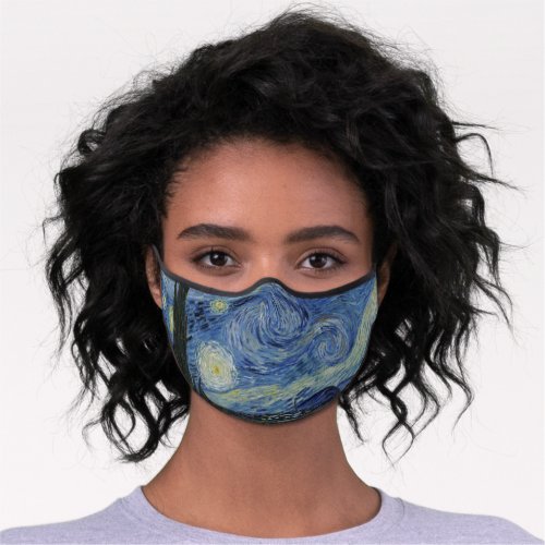 Starry Night Vincent van Gogh Fine Art Painting Premium Face Mask