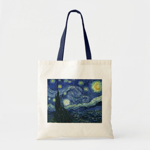 Starry Night Vincent van Gogh Fine Art Painting Tote Bag