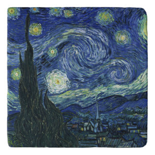 Starry Night Vincent van Gogh Fine Art Painting Trivet