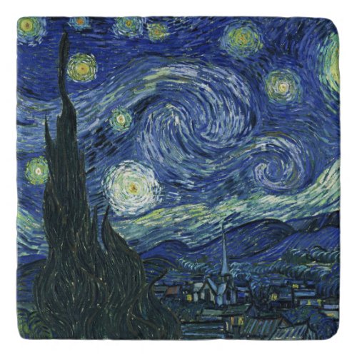 Starry Night Vincent van Gogh Fine Art Painting Trivet