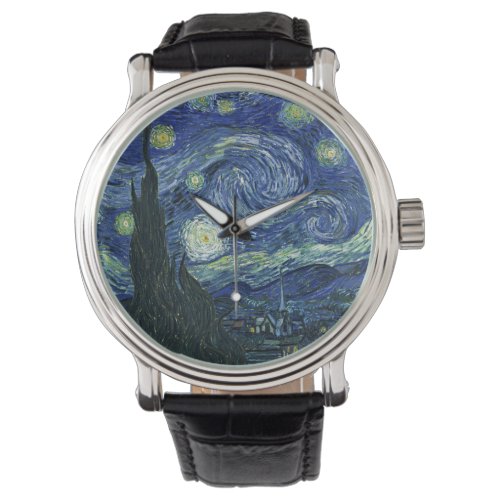 Starry Night Vincent van Gogh Fine Art Painting Watch