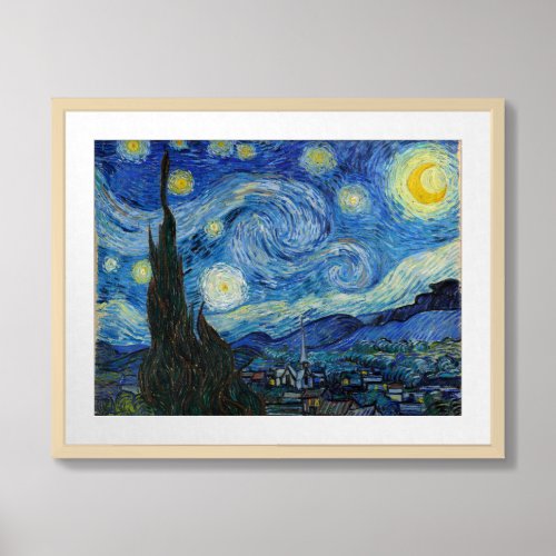 Starry Night  Vincent Van Gogh Framed Art