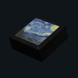 Starry Night Vincent van Gogh Gift Box<br><div class="desc">This beautiful, fine art gift box design shows Dutch post-Impressionist painter Vincent van Gogh's famous painting, "The Starry Night." Painted during his stay at the Saint Remy asylum in the 1880's, van Gogh depicted the rolling hills and cypress trees he saw from his window. He also added the village, which...</div>