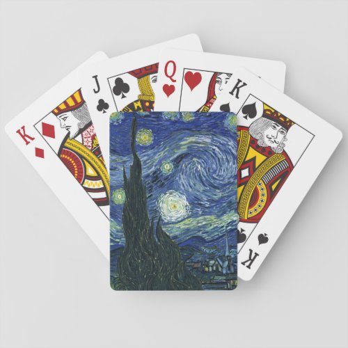 Starry Night Vincent van Gogh Impressionist Art Poker Cards