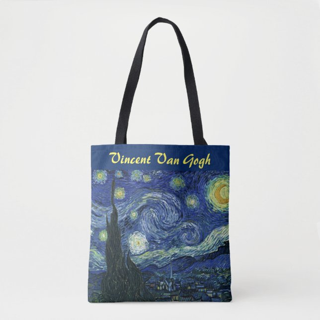 Starry Night Vincent van Gogh Impressionist Art Tote Bag (Front)