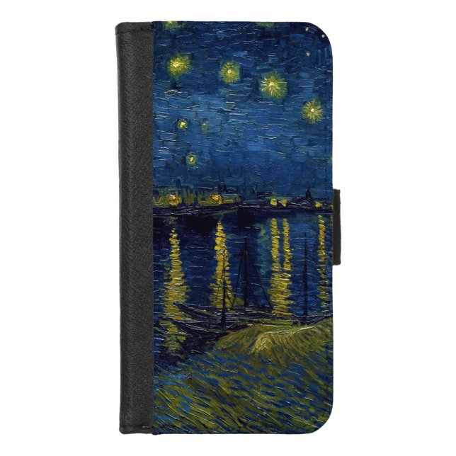 Starry Night, Vincent van Gogh iPhone Wallet Case (Front)