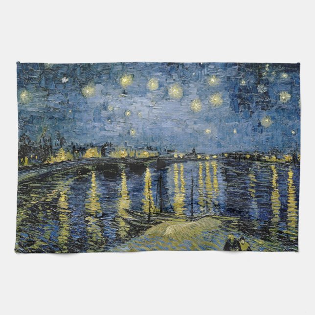  Starry Night  Vincent  van Gogh    Kitchen Towel (Horizontal)