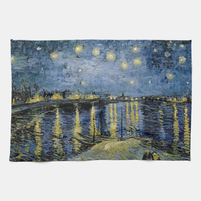  Starry Night  Vincent  van Gogh   Kitchen Towel (Horizontal)