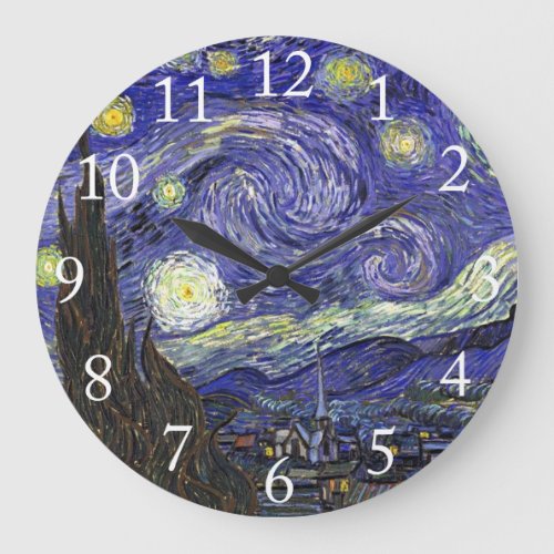 Starry Night Vincent Van Gogh Large Clock