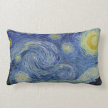 Starry Night Vincent van Gogh Lumbar Pillow<br><div class="desc">This beautiful, fine art design shows Dutch post-Impressionist painter Vincent van Gogh's famous painting, "The Starry Night." Painted during his stay at the Saint Remy asylum in the 1880's, van Gogh depicted the rolling hills and cypress trees he saw from his window. He also added the village, which he could...</div>