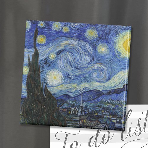 Starry Night  Vincent Van Gogh Magnet