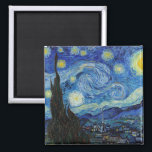Starry Night, Vincent van Gogh Magnet<br><div class="desc">Vincent Willem van Gogh (30 March 1853 – 29 July 1890) was a Dutch post-impressionist painter who is among the most famous and influential figures in the history of Western art. In just over a decade, he created about 2, 100 artworks, including around 860 oil paintings, most of which date...</div>