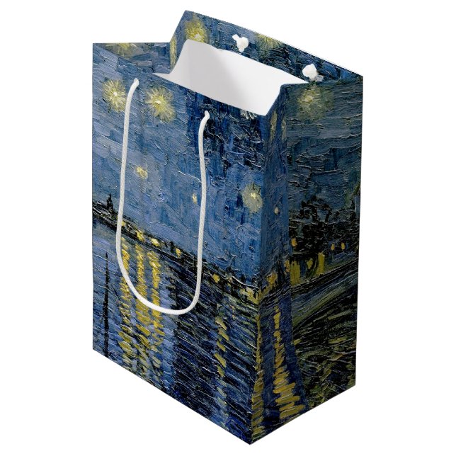  Starry Night  Vincent  van Gogh      Medium Gift Bag (Front Angled)