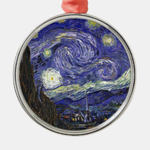 Starry Night, Vincent Van Gogh. Metal Ornament