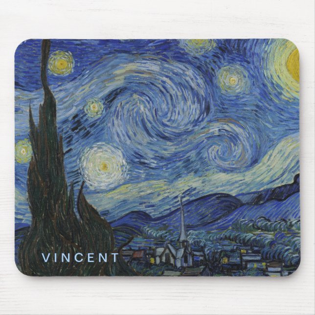 Starry Night Vincent van Gogh Mouse Pad (Front)