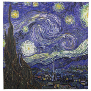 Starry Night, Vincent Van Gogh. Napkin