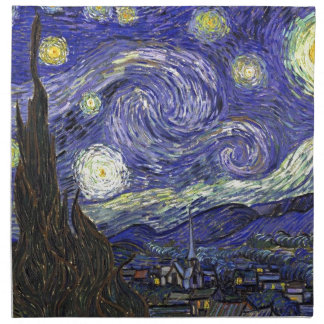 Starry Night, Vincent Van Gogh. Napkin