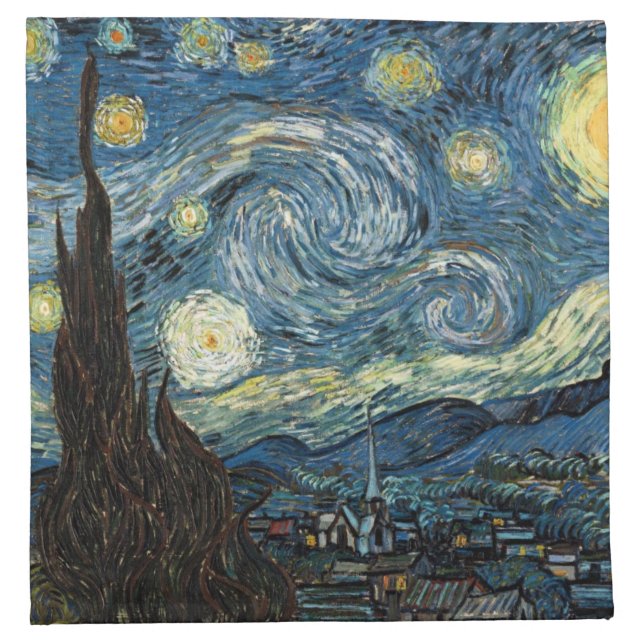 Starry Night Vincent Van Gogh Napkin (Front)