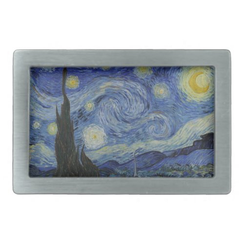 Starry Night Vincent van Gogh Painting Belt Buckle