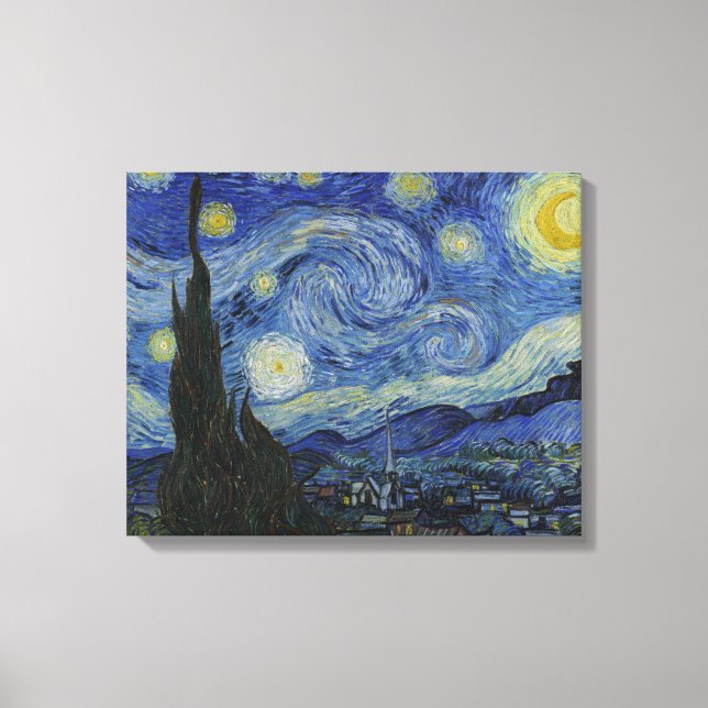 Starry Night Vincent van Gogh Painting Canvas Print (Front)