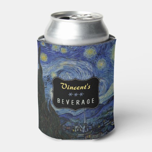 Starry Night Vincent van Gogh Painting Custom Can Cooler