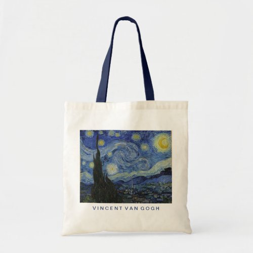 Starry Night Vincent van Gogh Painting Tote Bag