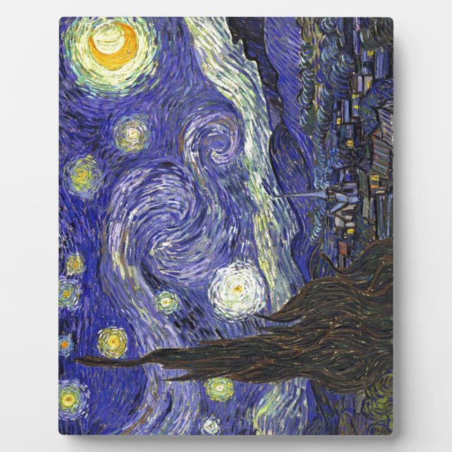 Starry Night, Vincent Van Gogh. Plaque (Front)