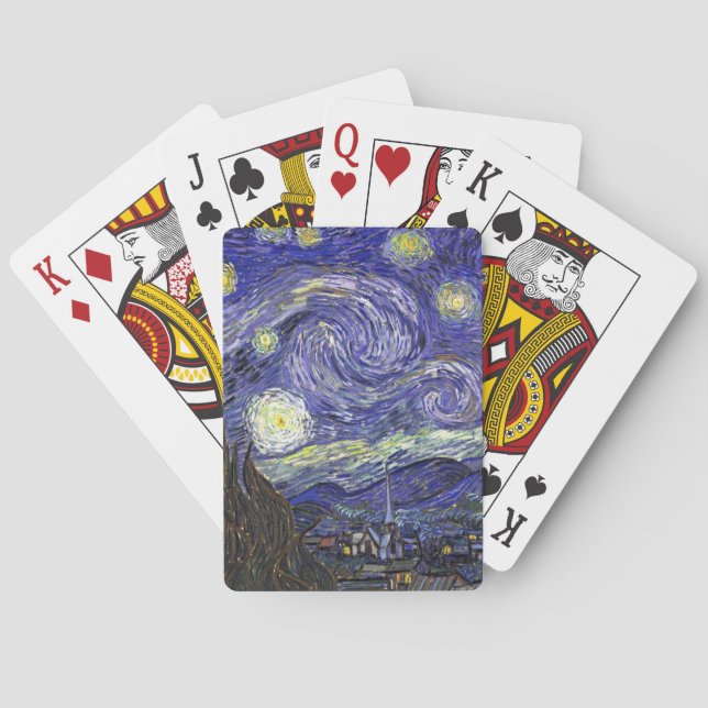 Starry Night, Vincent Van Gogh. Poker Cards (Back)