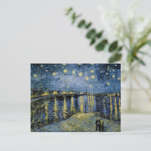  Starry Night  Vincent  van Gogh   Postcard (Standing Front)