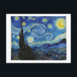 Starry Night, Vincent van Gogh Postcard<br><div class="desc">Vincent Willem van Gogh (30 March 1853 – 29 July 1890) was a Dutch post-impressionist painter who is among the most famous and influential figures in the history of Western art. In just over a decade, he created about 2, 100 artworks, including around 860 oil paintings, most of which date...</div>