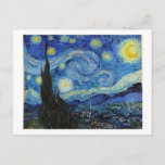 Starry Night, Vincent van Gogh Postcard<br><div class="desc">Vincent Willem van Gogh (30 March 1853 – 29 July 1890) was a Dutch post-impressionist painter who is among the most famous and influential figures in the history of Western art. In just over a decade, he created about 2, 100 artworks, including around 860 oil paintings, most of which date...</div>
