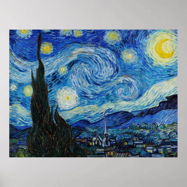 Starry Night Vincent Van Gogh   Poster (Front)