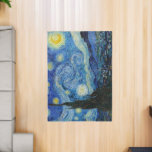 Starry Night | Vincent Van Gogh Rug<br><div class="desc">Starry Night (1889) by Dutch artist Vincent Van Gogh. Original artwork is an oil on canvas depicting an energetic post-impressionist night sky in moody shades of blue and yellow. 

Use the design tools to add custom text or personalize the image.</div>