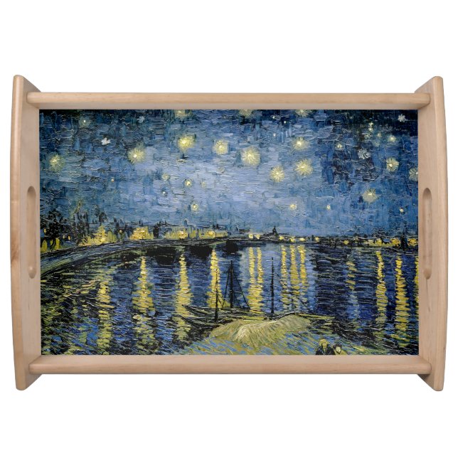  Starry Night  Vincent  van Gogh    Serving Tray (Front)