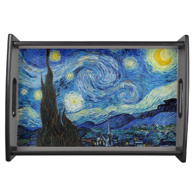 Starry Night, Vincent van Gogh Serving Tray (Front)