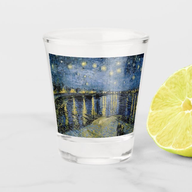  Starry Night  Vincent  van Gogh    Shot Glass (Front)
