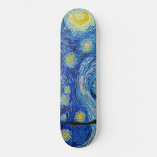 Starry Night, Vincent Van Gogh Skateboard