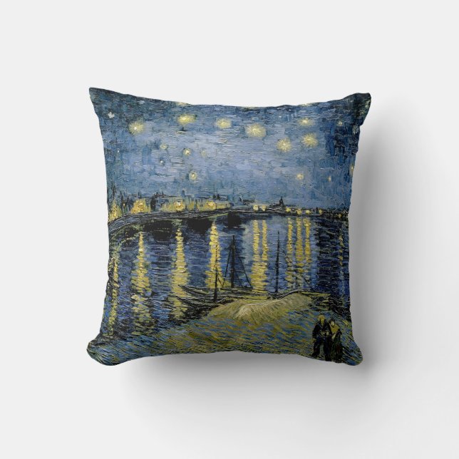  Starry Night  Vincent  van Gogh  Throw Pillow (Front)