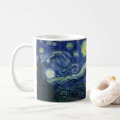 Starry Night Vincent van Gogh Vintage Painting Art Coffee Mug