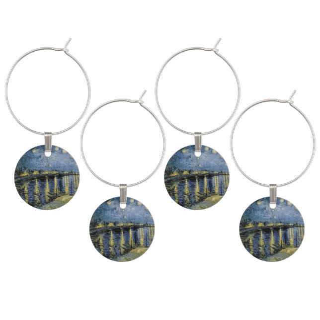  Starry Night  Vincent  van Gogh     Wine Charm (Staggered)