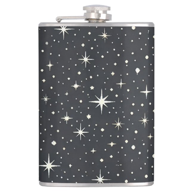 Starry Night   Vinyl Wrapped Flask (Front)
