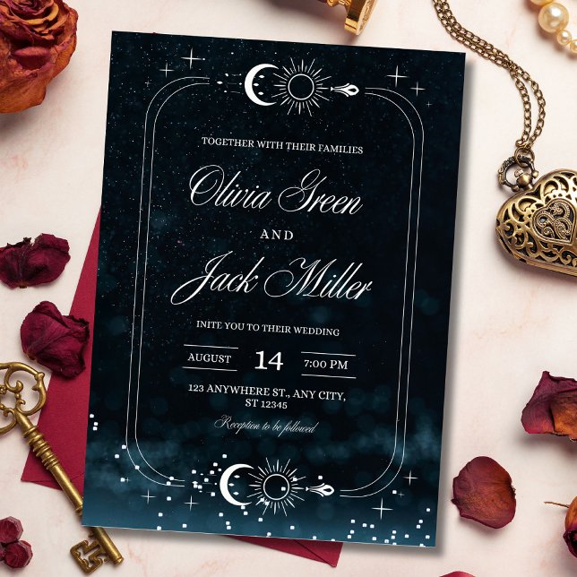 Starry Night Wedding Celestial Invitation, Galaxy  Save The Date (Creator Uploaded)