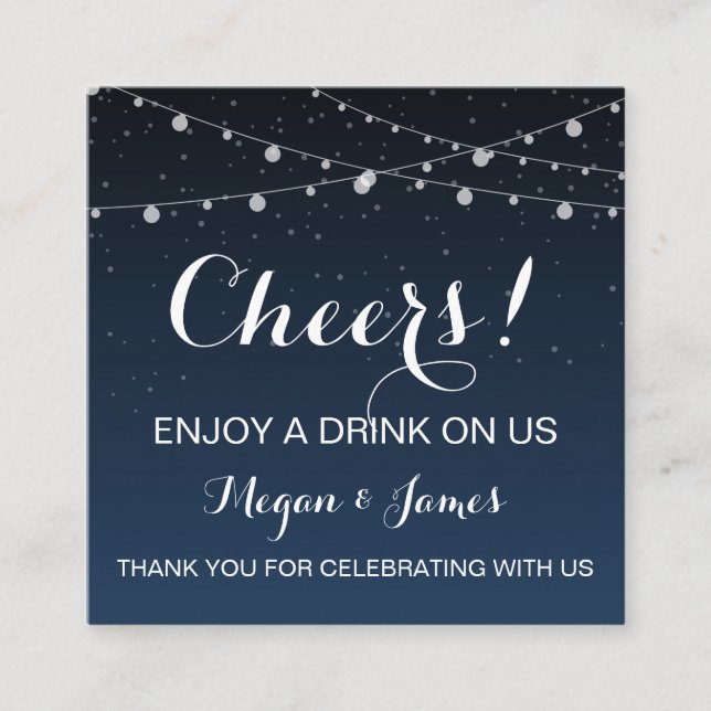 Starry Night Wedding Drink Ticket (Front)